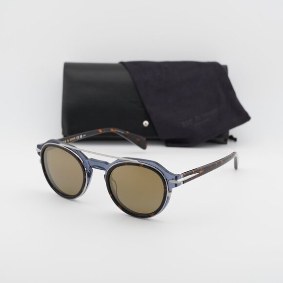 Rag & Bone RNB6006/S 0IPR VP Square Sunglasses - Blue/Havana/Brown - Picture 6 of 8